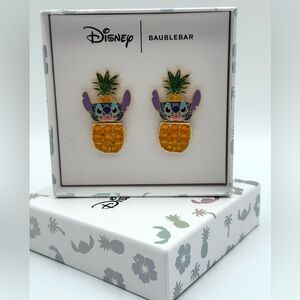 🍍 Disney Baublebar Lilo & Stitch Pineapple Tropical Dangle Earrings -NIB